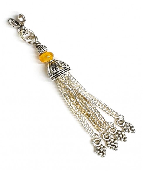 Φούντα επάργυρη κομπολογιού AKS10033