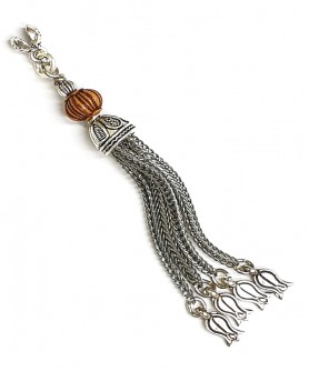 Φούντα επάργυρη κομπολογιού AKS10036