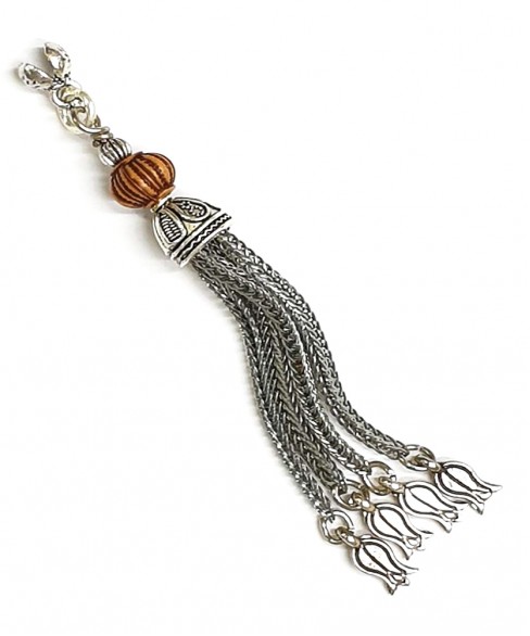 Φούντα επάργυρη κομπολογιού AKS10036