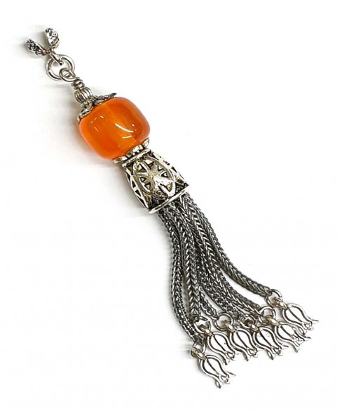 Φούντα επάργυρη κομπολογιού AKS10064