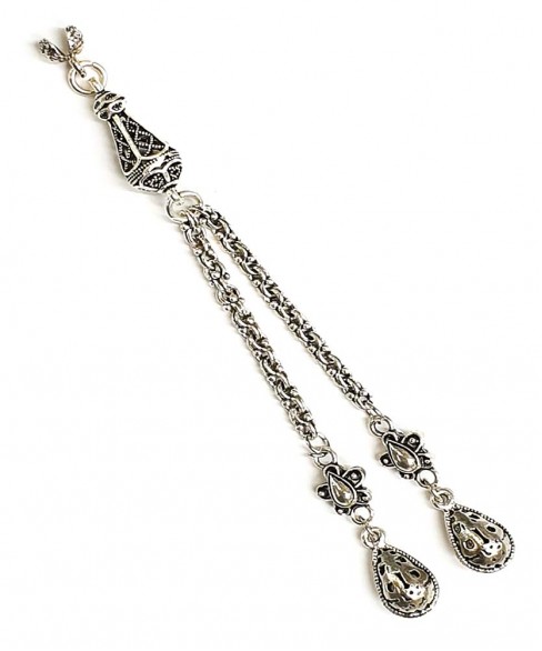 Φούντα επάργυρη κομπολογιού AKS10255