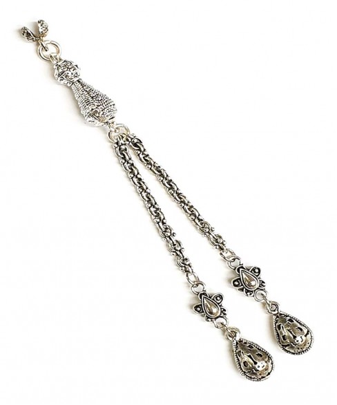 Silver plated tassel AKS10257