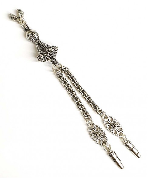 Φούντα επάργυρη κομπολογιού AKS10258