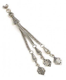 Φούντα επάργυρη κομπολογιού AKS10272