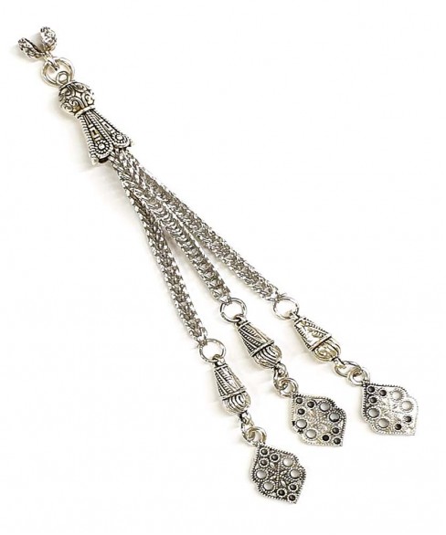 Φούντα επάργυρη κομπολογιού AKS10272