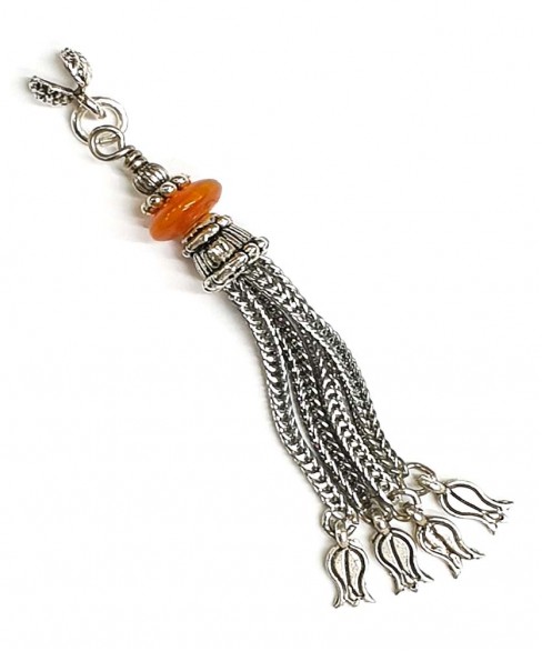 Φούντα επάργυρη κομπολογιού AKS10056