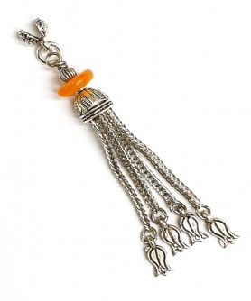 Φούντα επάργυρη κομπολογιού AKS10058