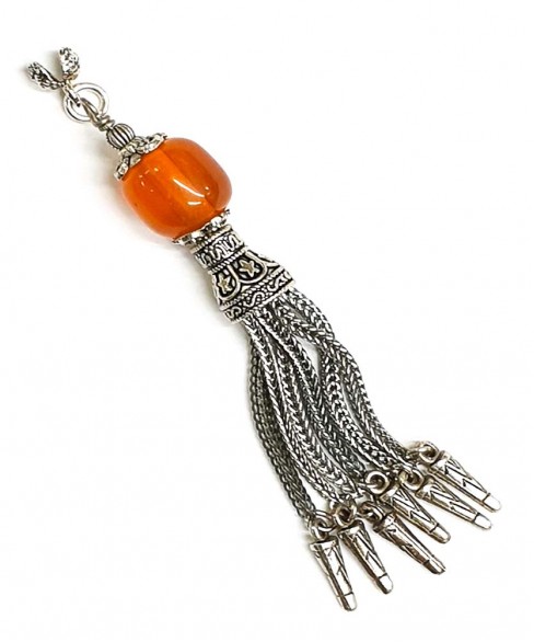 Φούντα επάργυρη κομπολογιού AKS10060