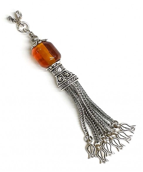 Φούντα επάργυρη κομπολογιού AKS10062