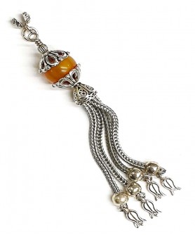 Φούντα επάργυρη κομπολογιού AKS10063