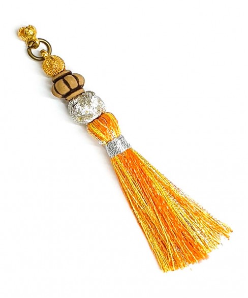 Χειροποίητη υφασμάτινη φούντα για κομπολόι AKS10180