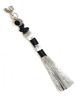 Χειροποίητη υφασμάτινη φούντα για κομπολόι AKS10189