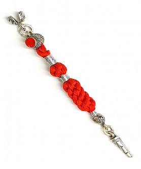 Χειροποίητη υφασμάτινη φούντα για κομπολόι AKS10192