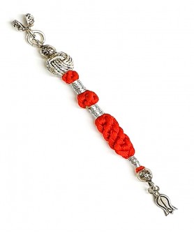 Χειροποίητη υφασμάτινη φούντα για κομπολόι AKS10195