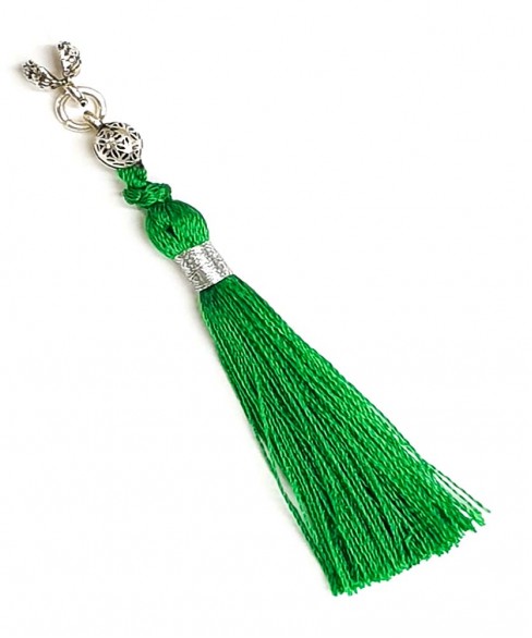 Χειροποίητη υφασμάτινη φούντα για κομπολόι AKS10197