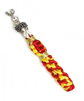 Χειροποίητη υφασμάτινη φούντα για κομπολόι AKS10202