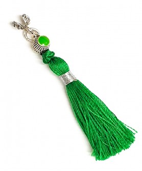 Χειροποίητη υφασμάτινη φούντα για κομπολόι AKS10204