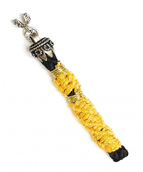 Χειροποίητη υφασμάτινη φούντα για κομπολόι AKS10205