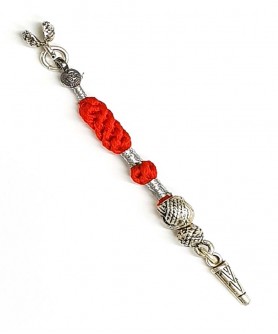 Χειροποίητη υφασμάτινη φούντα για κομπολόι AKS10206