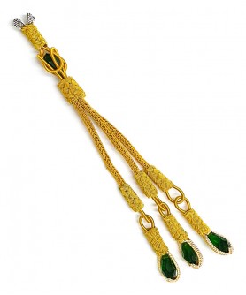 Χειροποίητη μεταλλική φούντα για κομπολόι AKS10211