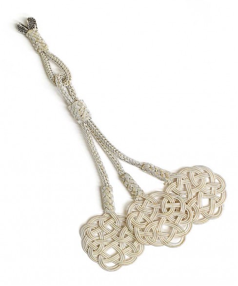 Χειροποίητη μεταλλική φούντα για κομπολόι AKS10219