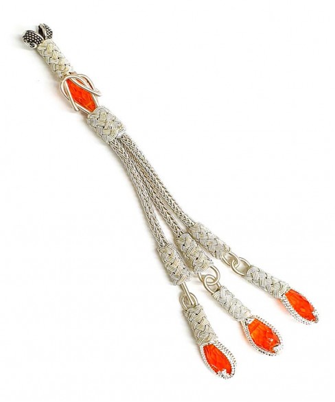 Χειροποίητη μεταλλική φούντα για κομπολόι AKS10229