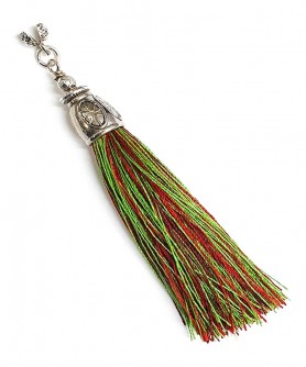 Χειροποίητη υφασμάτινη φούντα για κομπολόι AKS10246