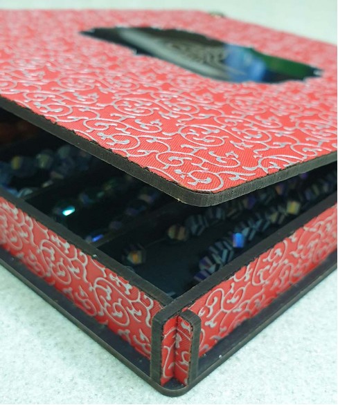 Χειροποίητο ξύλινο κουτί για συλλογές κομπολογιών KOYT10004