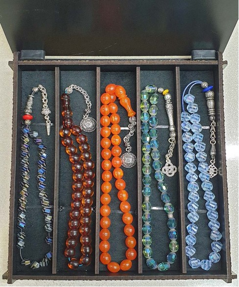 Χειροποίητο ξύλινο κουτί για συλλογές κομπολογιών KOYT10005