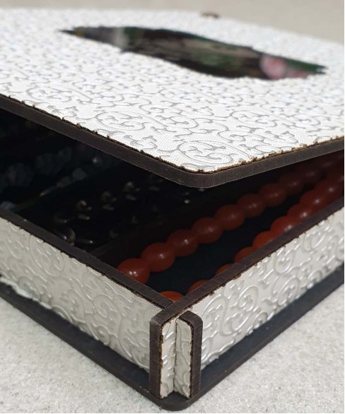 Χειροποίητο ξύλινο κουτί για συλλογές κομπολογιών KOYT10008