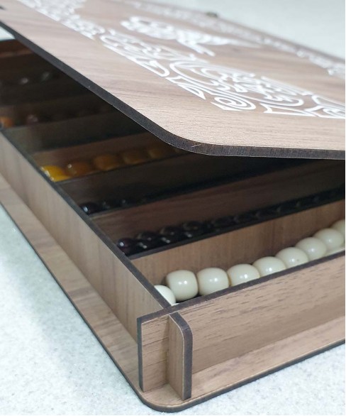 Χειροποίητο ξύλινο κουτί για συλλογές κομπολογιών KOYT10010