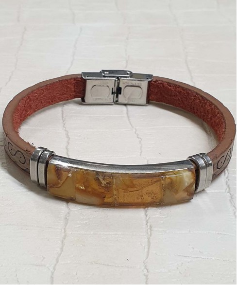 Χειροπέδα με Κεχριμπάρι XEI10010