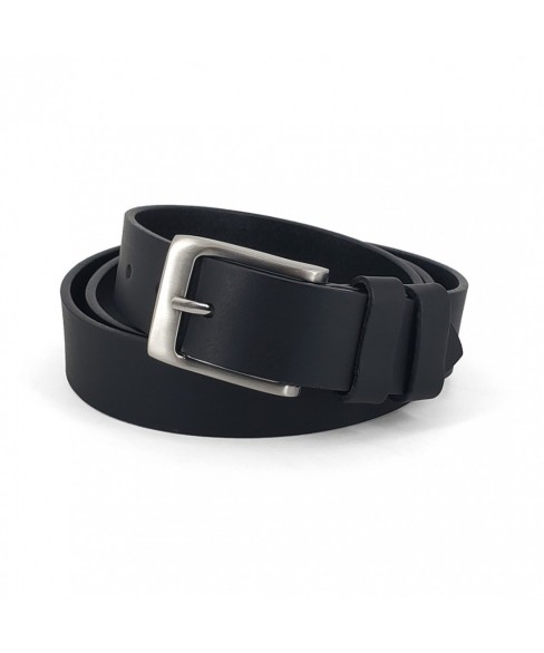 Δερμάτινη Ανδρική Ζώνη KOUROS NS1010 BLACK