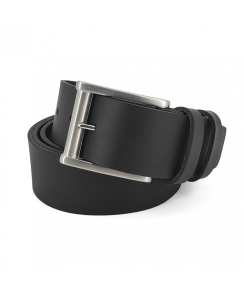 Δερμάτινη Ανδρική Ζώνη KOUROS NS1004 BLACK