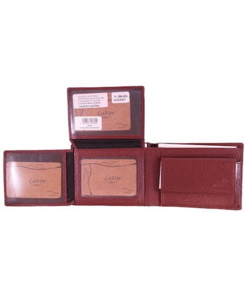 Ανδρικό Πορτοφόλι LAVOR 1-3645 BURGANDY