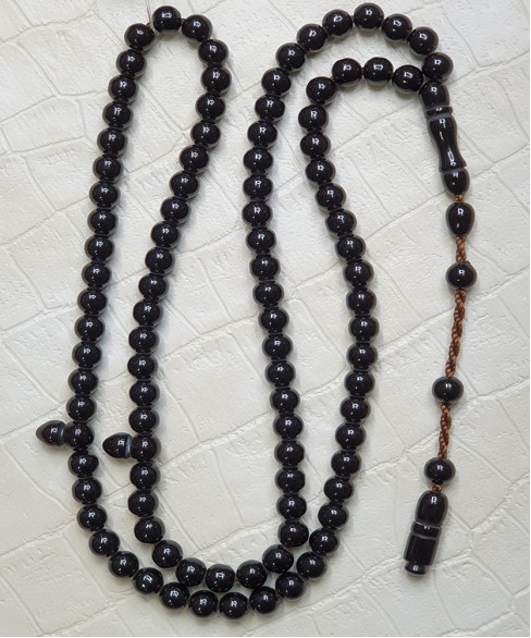 Τεσπίχ (Μουσουλμανικό Προσευχητάρι) από φατουράν με 99 χάντρες TES10042