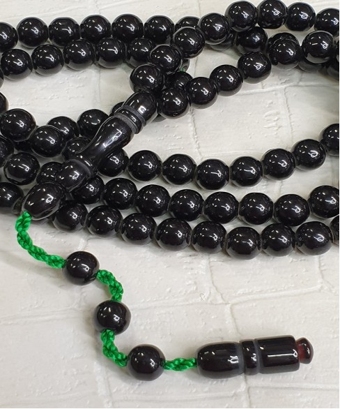 Τεσπίχ (Μουσουλμανικό Προσευχητάρι) από φατουράν με 99 χάντρες TES10046