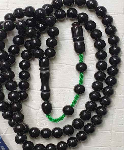 Τεσπίχ (Μουσουλμανικό Προσευχητάρι) από φατουράν με 99 χάντρες TES10046