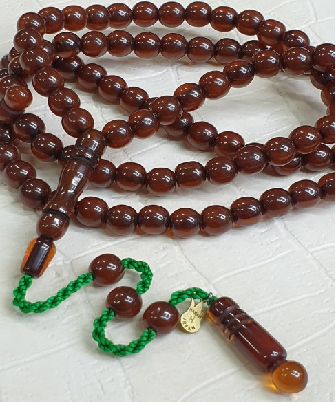 Τεσπίχ (Μουσουλμανικό Προσευχητάρι) από φατουράν με 99 χάντρες TES10048