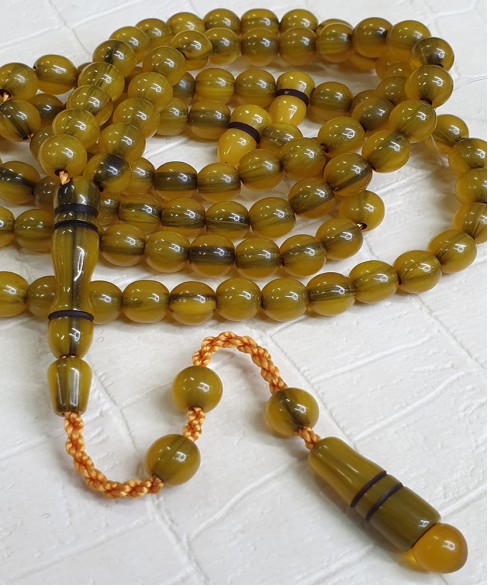 Τεσπίχ (Μουσουλμανικό Προσευχητάρι) από φατουράν με 99 χάντρες TES10051