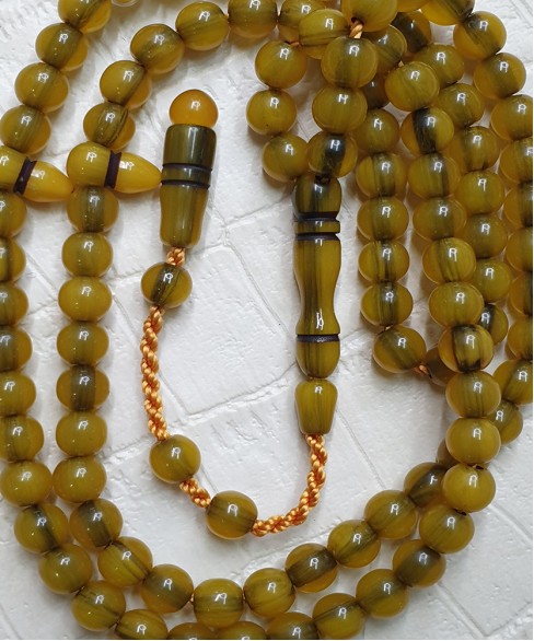 Τεσπίχ (Μουσουλμανικό Προσευχητάρι) από φατουράν με 99 χάντρες TES10051