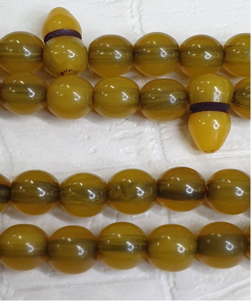 Τεσπίχ (Μουσουλμανικό Προσευχητάρι) από φατουράν με 99 χάντρες TES10051