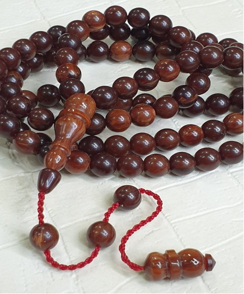 Τεσπίχ (Μουσουλμανικό Προσευχητάρι) από φατουράν με 99 χάντρες TES10056