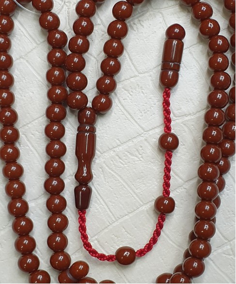 Τεσπίχ (Μουσουλμανικό Προσευχητάρι) από φατουράν με 99 χάντρες TES10057