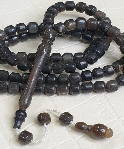 Τεσπίχ (Μουσουλμανικό Προσευχητάρι) από κέρατο με 99 χάντρες TES10059